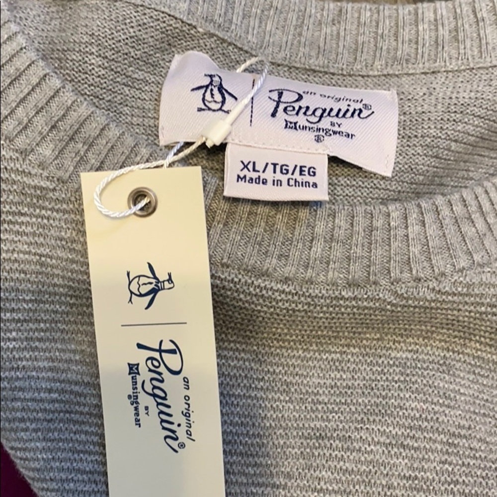 Original penguin rain heather grey XL sweater - Picture 4 of 7